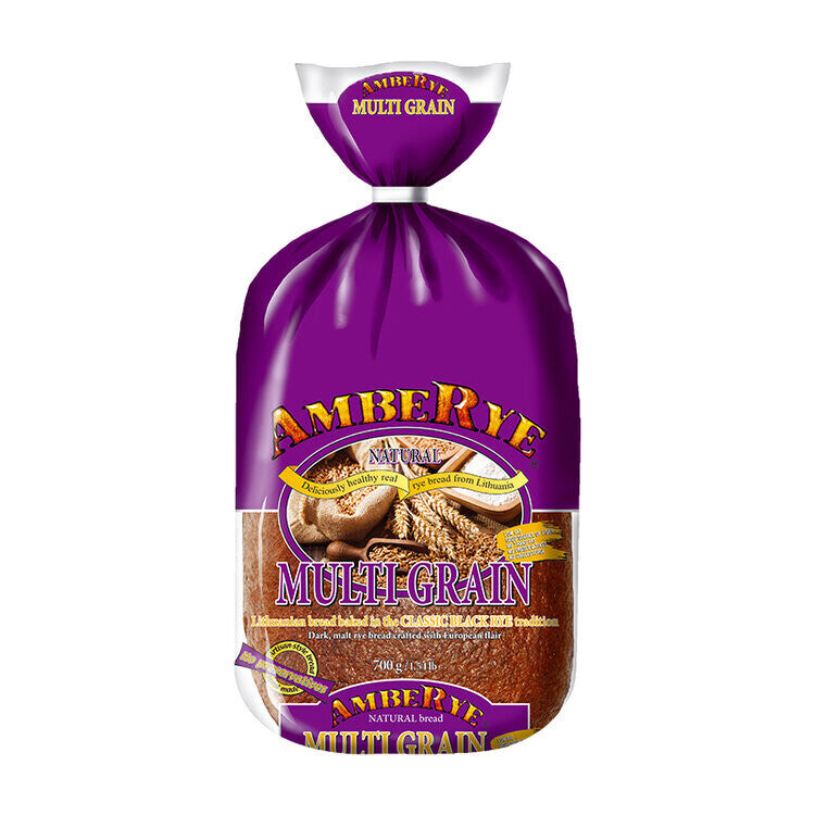 AMBERYE MULTI GRAIN NATURAL DARK, MALT RYE BREAD 700g