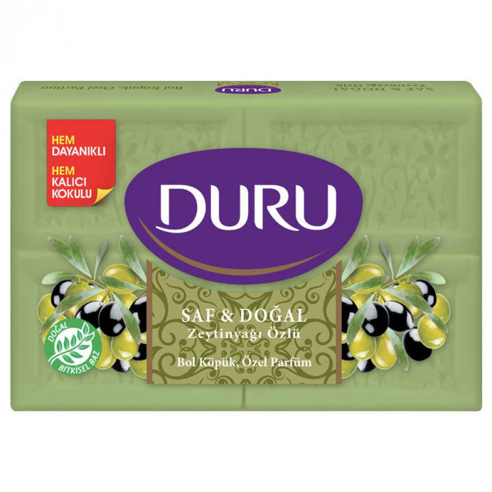 DURU NATURAL OLIVE OIL SOAP / DOGAL ZEYTINYAGI SABUN 4/pack