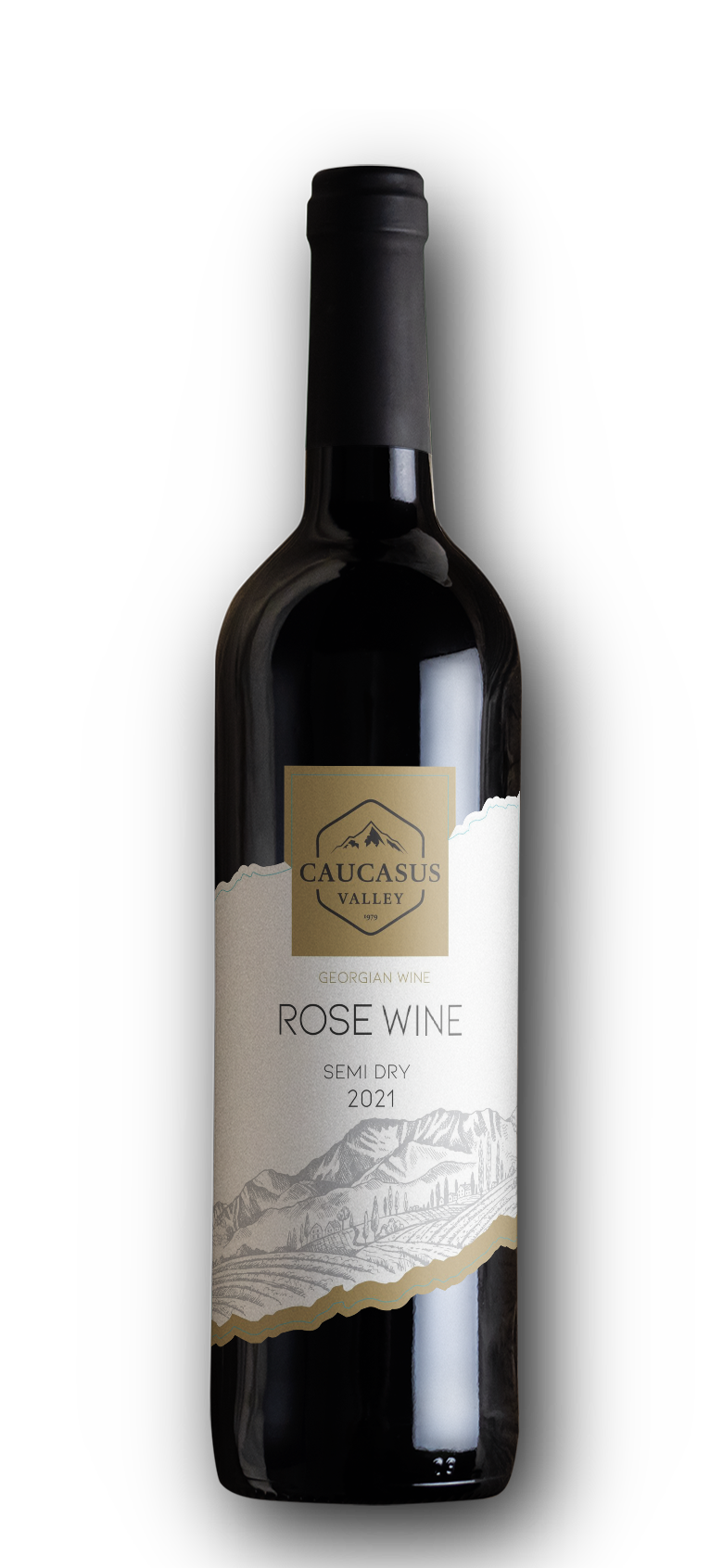 CAUCASUS VALLEY GEORGIAN ROSE SEMI DRY WINE 750ml