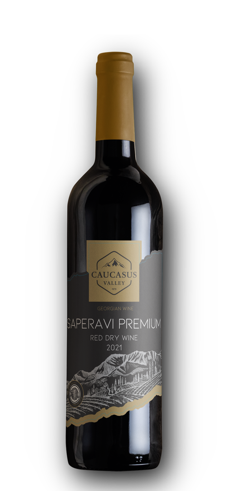 CAUCASUS VALLEY GEORGIAN SAPERAVI PREMIUM RED DRY WINE 750ml