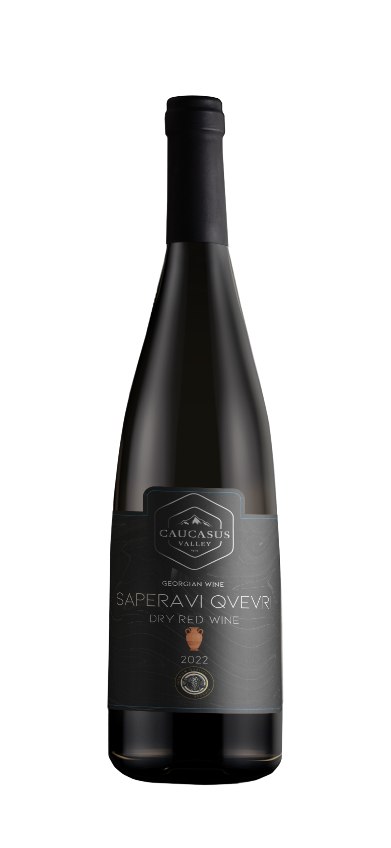 CAUCASUS VALLEY GEORGIAN SAPERAVI QVEVRI RED DRY WINE 750ml