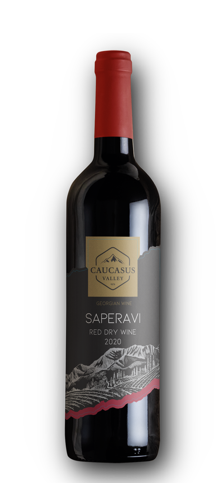 CAUCASUS VALLEY GEORGIAN SAPERAVI RED DRY WINE 0.75l