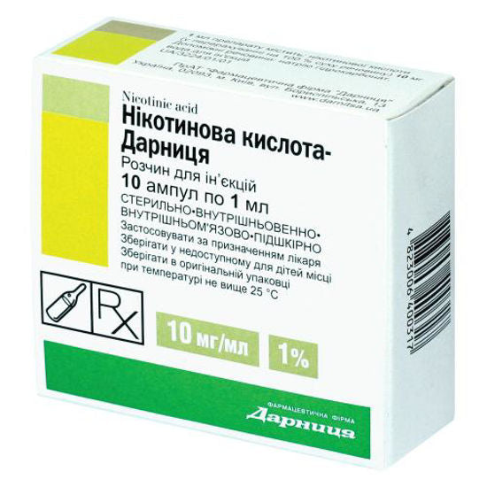 DARNITSA NICOTINIE ACID / НИКОТИНОВАЯ КИСЛОТА 1% / 10/10мг