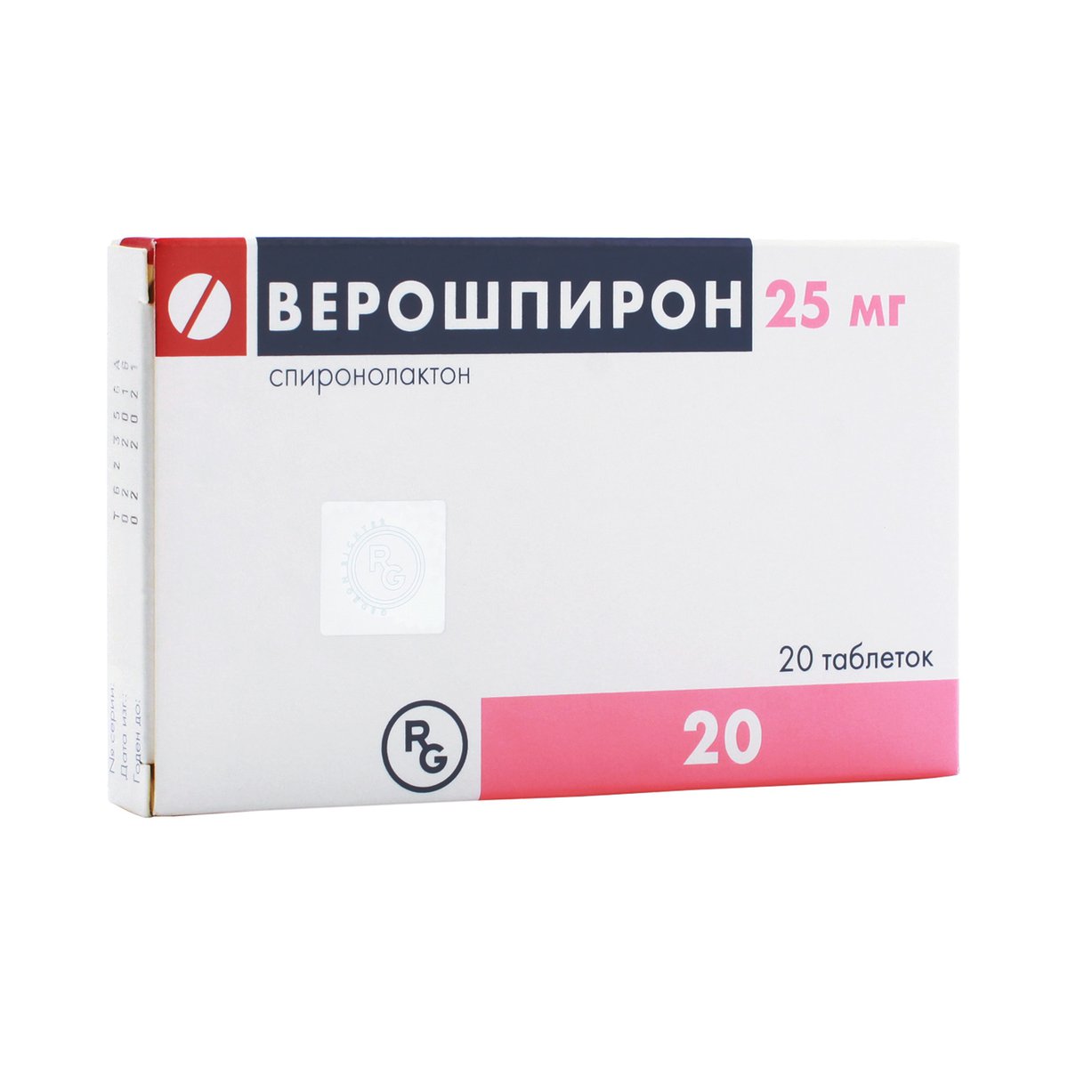 GEDEON RICHTER VEROSPIRON 20tab/25mg / ГЕДЕОН РИХТЕР ВЕРОШПИРОН 20таб/25мг