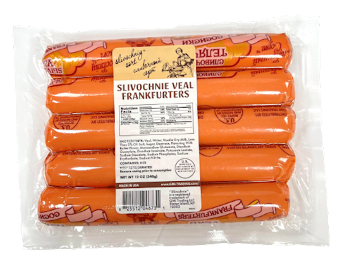 GOLD STAR SLIVOCHNIE VEAL FRANKFURTERS 12oz