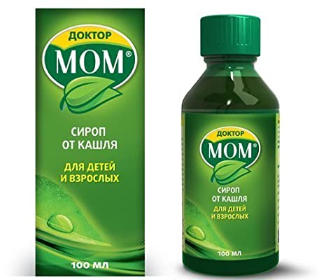 JOHNSON & JOHNSON DOCTOR MOM COUGH SYRUP / ДОКТОР МОМ СИРОП ОТ КАШЛЯ 100ml