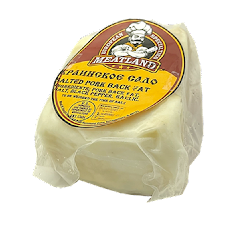 MEATLAND CHUNK UKRAINIAN SALTED PORK FAT / SALO $15.99/lb