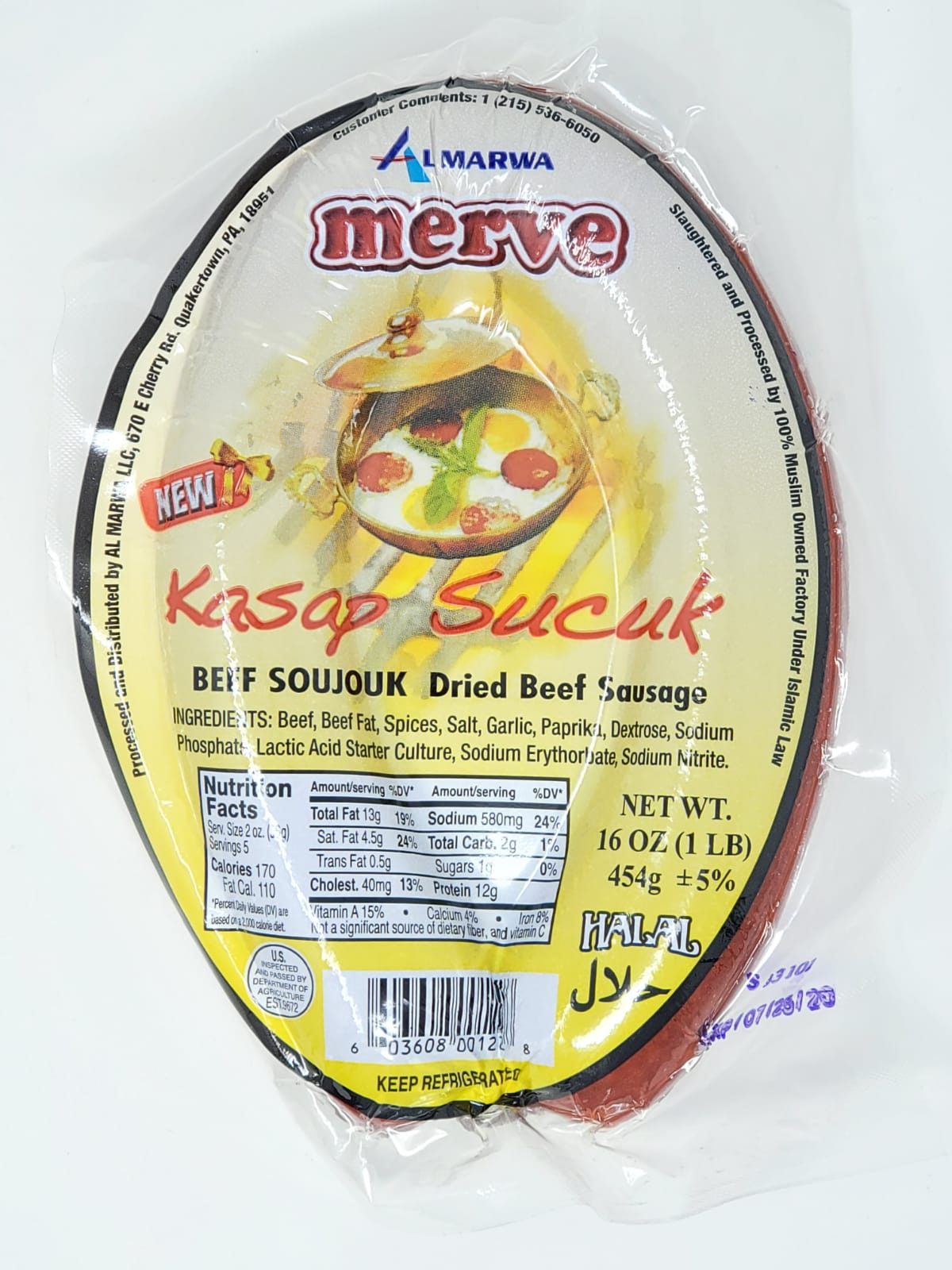 MERVE BEEF KASAP / BUTCHER SOUJOUK 1lb