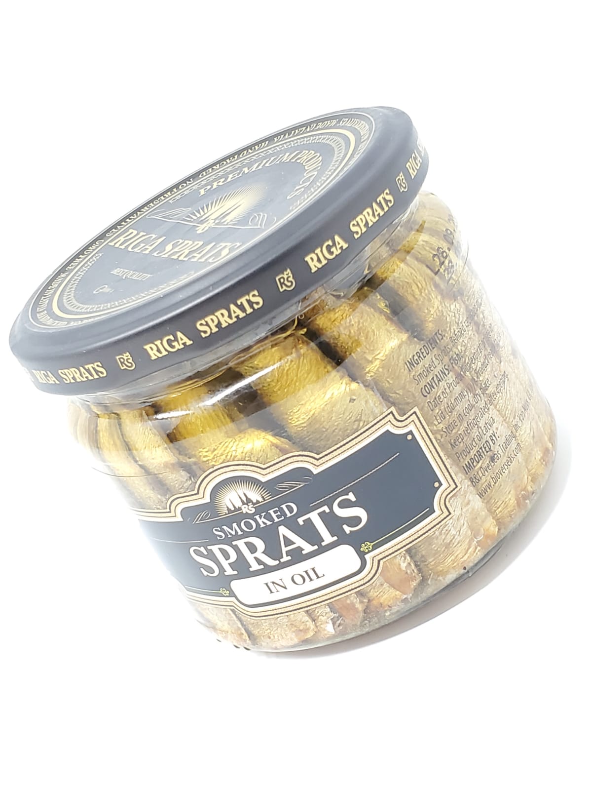 RIGA GOLD SMOKED SPRATS IN OIL JAR 270g