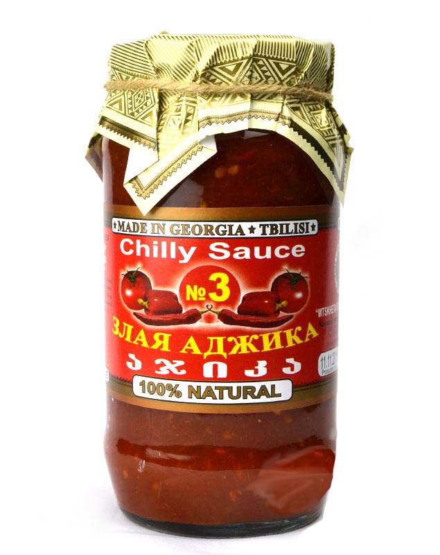 TAMANI GEORGIAN HOT CHILLY SAUCE ADZHIKA #3 550g