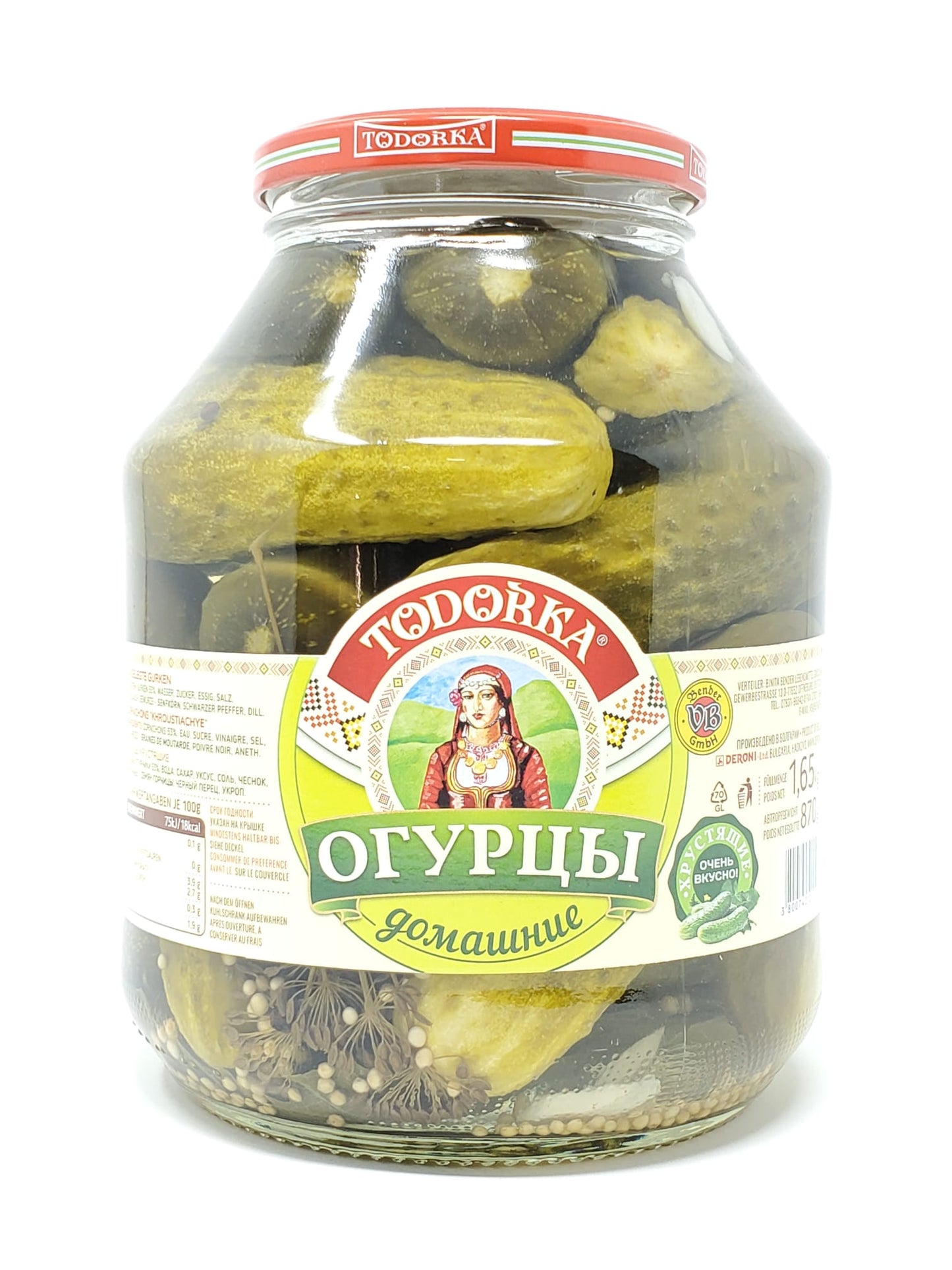 TODORKA GHERKINS HOME STYLE / DOMASHNIE 1650g