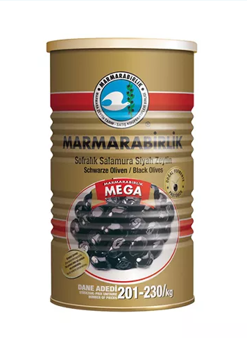 MARMARABIRLIK SALAMURA BLACK OLIVES MEGA XL (201-230) 800g