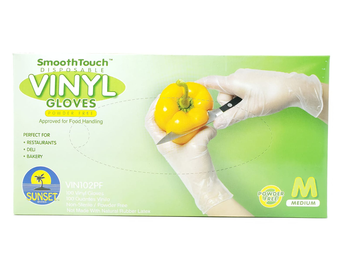 SMOOTH TOUCH GLOVES VINYL POWDER FREE DISPOSABLE 100 EA/BOX
