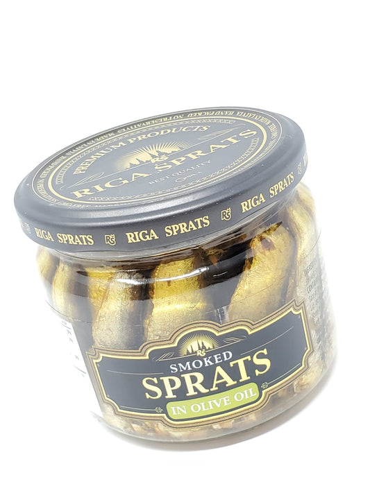 RIGA GOLD SMOKED SPRATS IN OLIVE OIL 270g